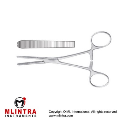 Klinikum Berlin Tubing Clamp Extra Long Ratchet Stainless Steel, 14 cm - 5 1/2"